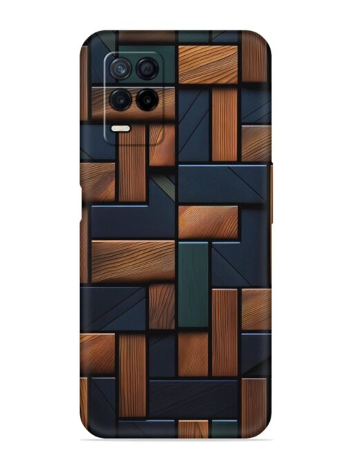 Wooden Background Cubes Embossed Soft Silicone Case for Realme Narzo 30 (5G)