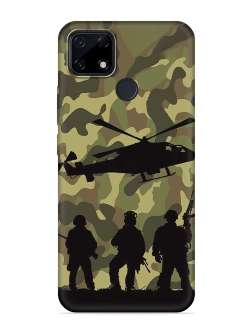 Army Heros Embossed Soft Silicone Case for Realme Narzo 30A