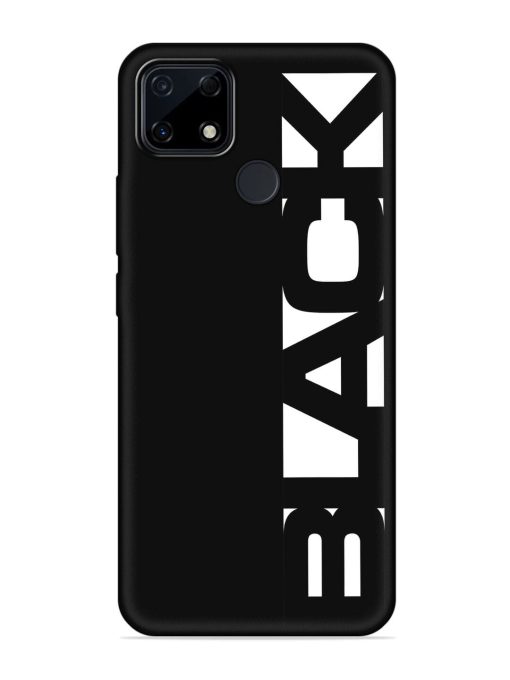 Black Typo Embossed Soft Silicone Case for Realme Narzo 30A Zapvi