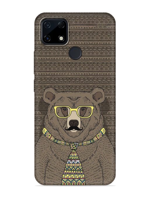 Grizzly Bear Embossed Soft Silicone Case for Realme Narzo 30A