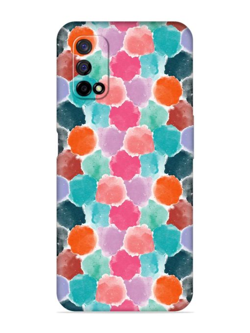 Colorful Seamless Pattern Embossed Soft Silicone Case for Realme Narzo 30 Pro (5G)