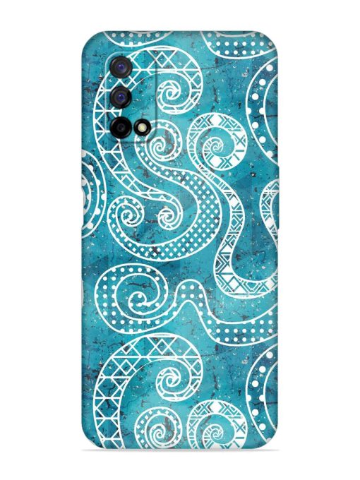 Vintage Curved Seamless Embossed Soft Silicone Case for Realme Narzo 30 Pro (5G)