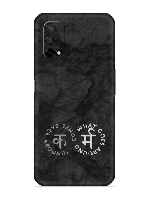 Karma Hindi Word Embossed Soft Silicone Case for Realme Narzo 30 Pro (5G)