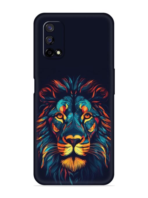 Colorful Lion Embossed Soft Silicone Case for Realme Narzo 30 Pro (5G)