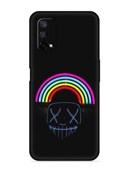 Mask Rainbow Embossed Soft Silicone Case for Realme Narzo 30 Pro (5G)