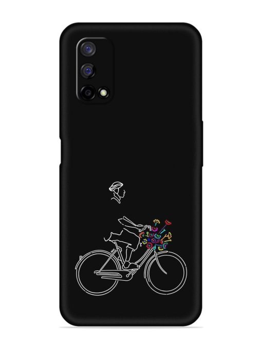 Minimalist Cycle Art Embossed Soft Silicone Case for Realme Narzo 30 Pro (5G)