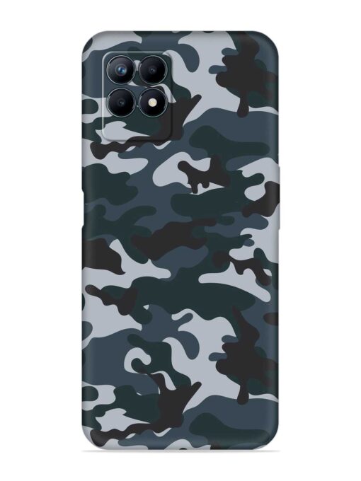 Dark Blue Army Military Art Embossed Soft Silicone Case for Realme Narzo 50 (4G) Zapvi