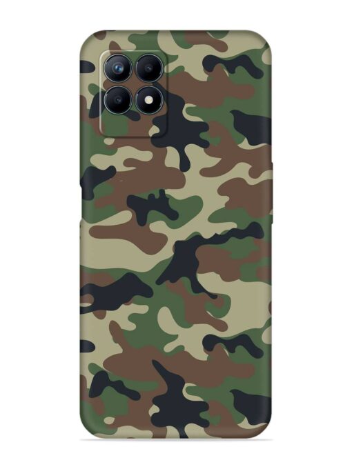 Army Military Camouflage Dark Green Embossed Soft Silicone Case for Realme Narzo 50 (4G)