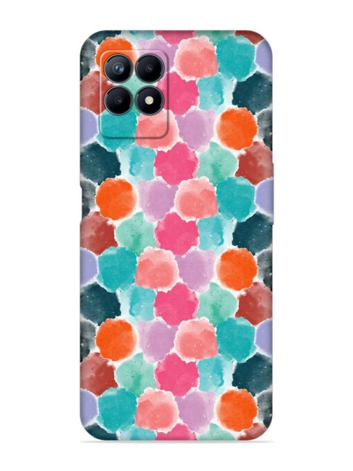 Colorful Seamless Pattern Embossed Soft Silicone Case for Realme Narzo 50 (4G)