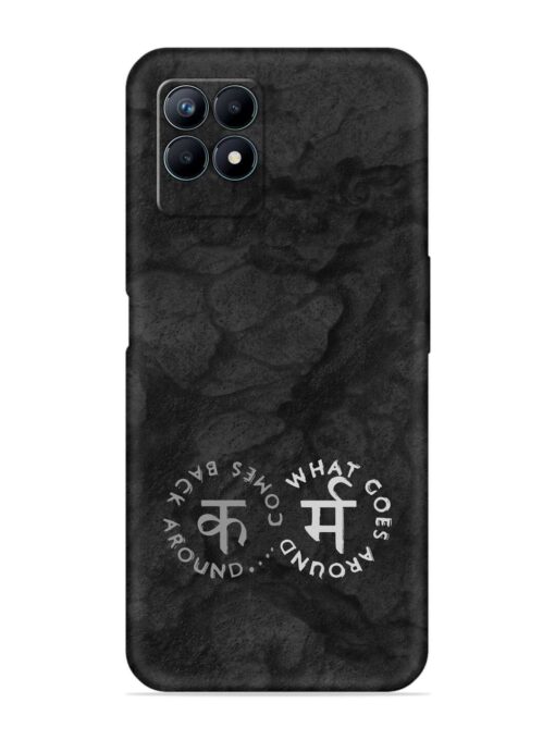 Karma Hindi Word Embossed Soft Silicone Case for Realme Narzo 50 (4G)