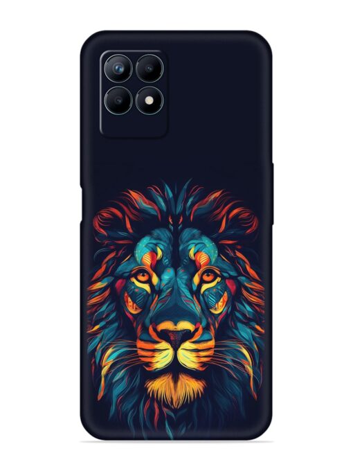 Colorful Lion Embossed Soft Silicone Case for Realme Narzo 50 (4G)