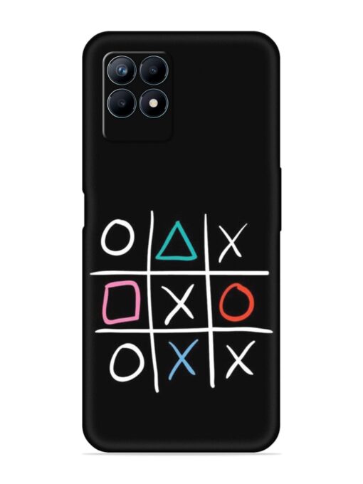 Super Neon Tic-Tac-Toe Embossed Soft Silicone Case for Realme Narzo 50 (4G)