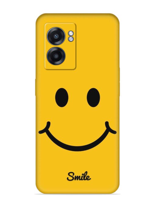 Yellow Smiley Embossed Soft Silicone Case for Realme Narzo 50 (5G)