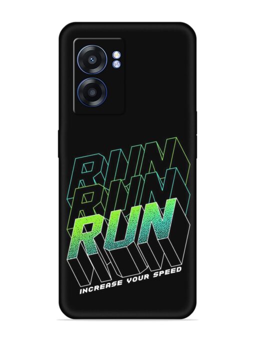 Run Embossed Soft Silicone Case for Realme Narzo 50 (5G) Zapvi