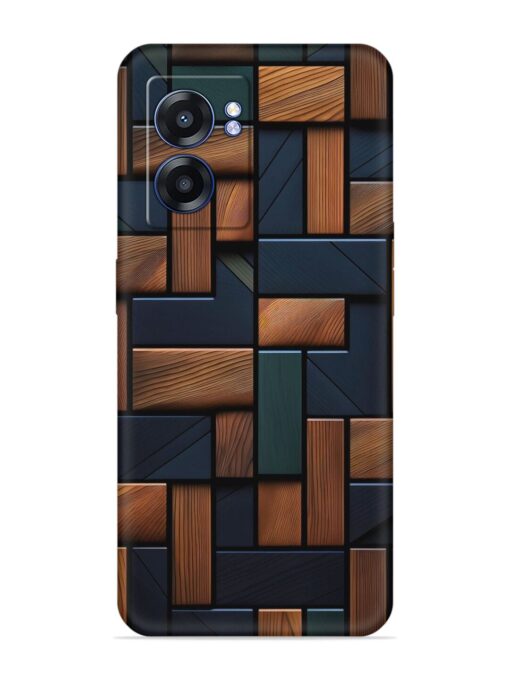 Wooden Background Cubes Embossed Soft Silicone Case for Realme Narzo 50 (5G) Zapvi