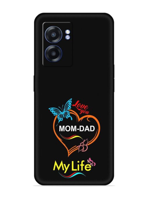 Love You Mom Dad Embossed Soft Silicone Case for Realme Narzo 50 (5G) Zapvi