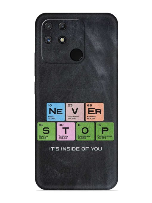 Never Stop It'S Inside Of You Embossed Soft Silicone Case for Realme Narzo 50A Zapvi