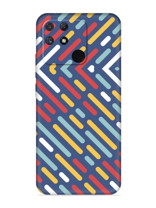 Colored Lines Embossed Soft Silicone Case for Realme Narzo 50A Zapvi