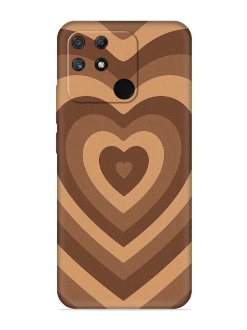 Brown Heart Embossed Soft Silicone Case for Realme Narzo 50A Zapvi