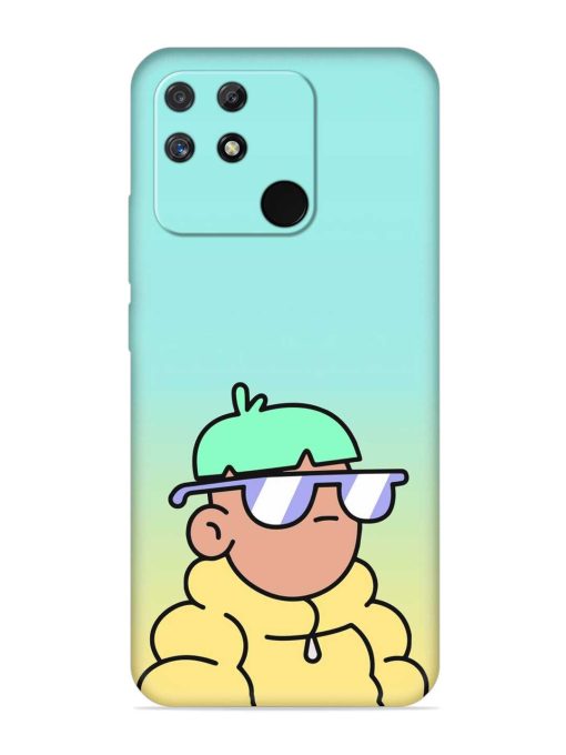 Doodles Cool Character Embossed Soft Silicone Case for Realme Narzo 50A