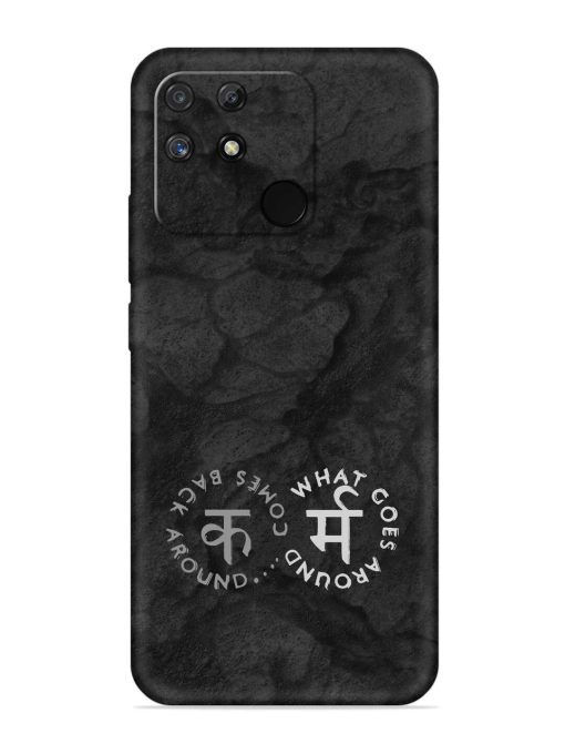 Karma Hindi Word Embossed Soft Silicone Case for Realme Narzo 50A Zapvi