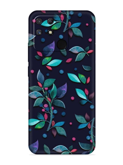 Decorative Watercolor Flower Embossed Soft Silicone Case for Realme Narzo 50A