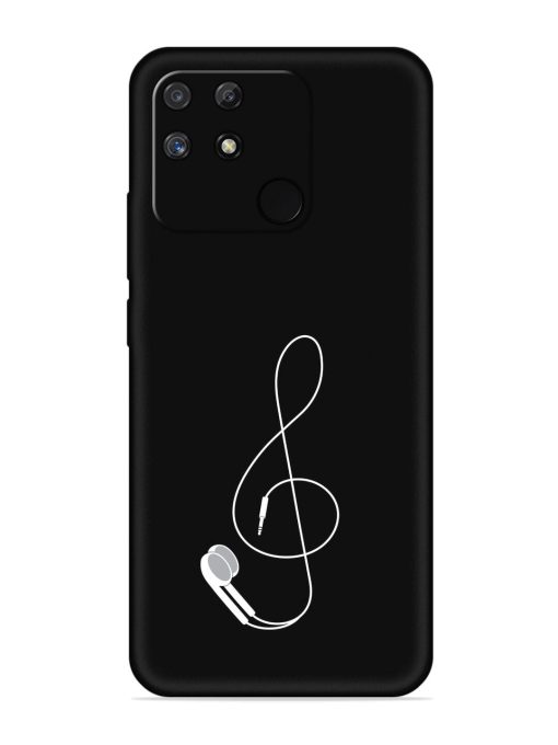 Music Earphone Vector Embossed Soft Silicone Case for Realme Narzo 50A