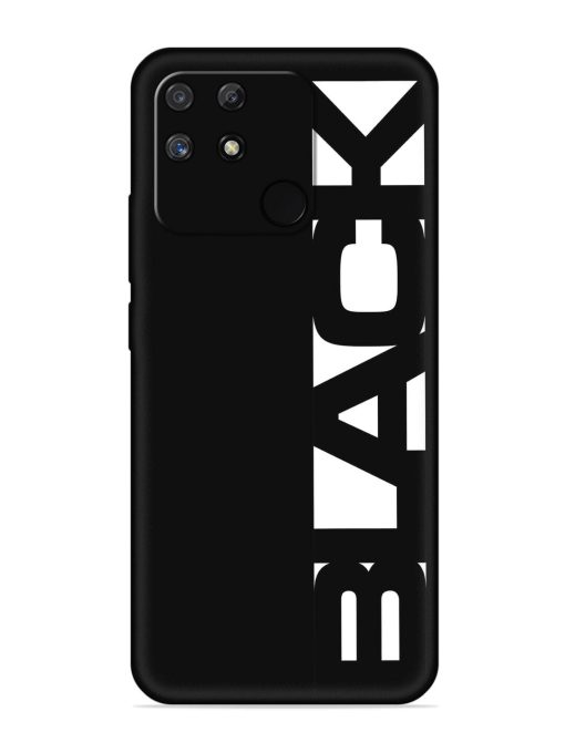 Black Typo Embossed Soft Silicone Case for Realme Narzo 50A