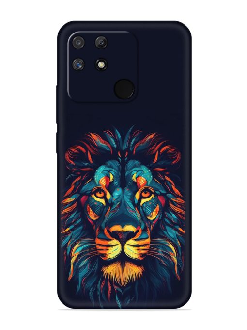 Colorful Lion Embossed Soft Silicone Case for Realme Narzo 50A