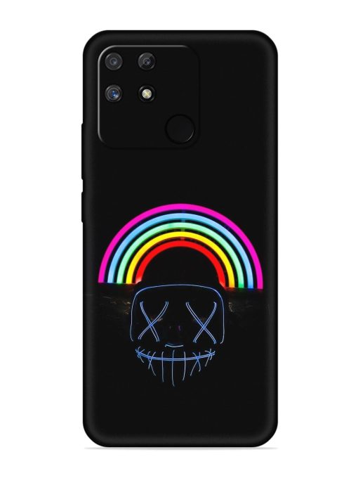 Mask Rainbow Embossed Soft Silicone Case for Realme Narzo 50A