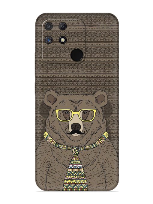 Grizzly Bear Embossed Soft Silicone Case for Realme Narzo 50A