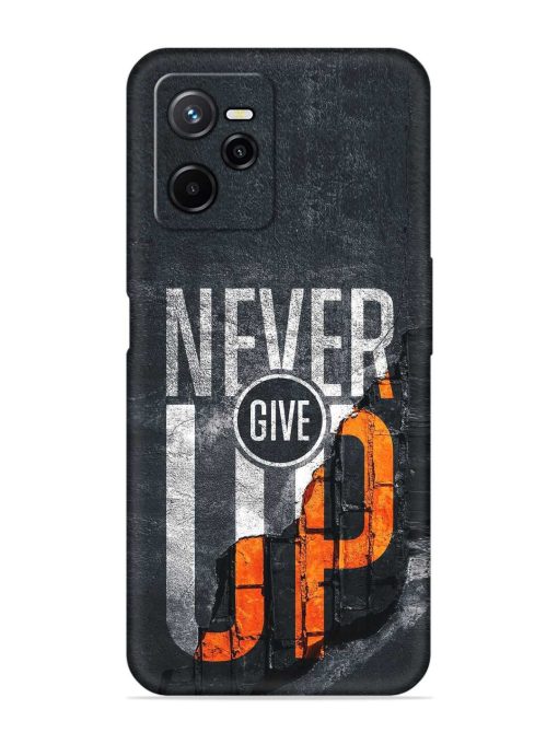 Never Give Up Embossed Soft Silicone Case for Realme Narzo 50A Prime