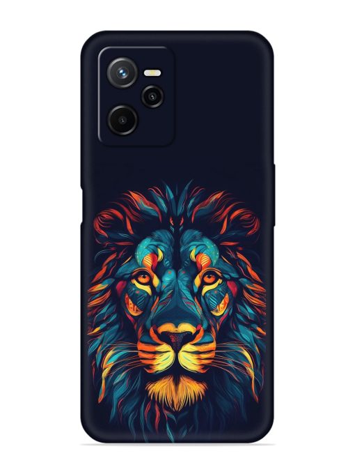 Colorful Lion Embossed Soft Silicone Case for Realme Narzo 50A Prime