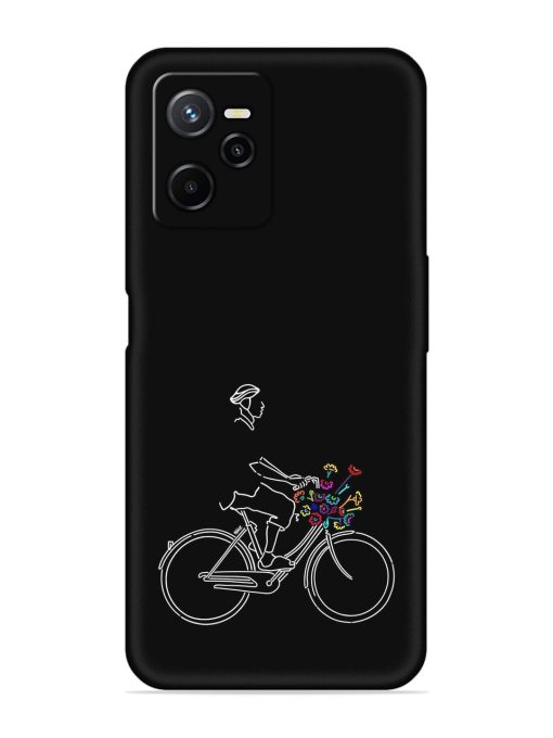 Minimalist Cycle Art Embossed Soft Silicone Case for Realme Narzo 50A Prime