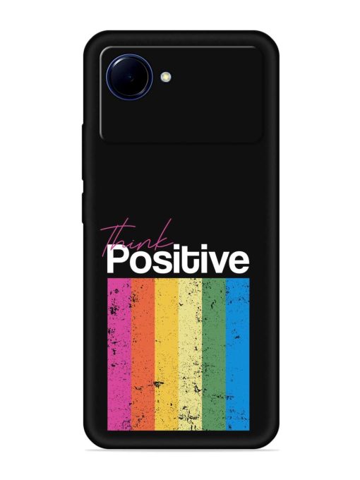 Think Positive Typography Embossed Soft Silicone Case for Realme Narzo 50I Prime