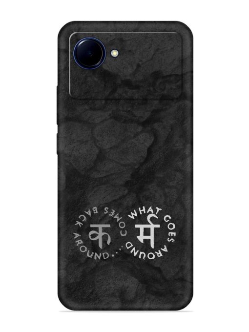 Karma Hindi Word Embossed Soft Silicone Case for Realme Narzo 50I Prime Zapvi