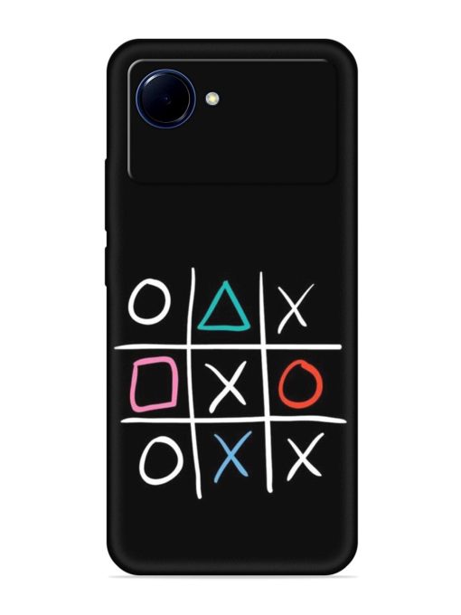 Super Neon Tic-Tac-Toe Embossed Soft Silicone Case for Realme Narzo 50I Prime Zapvi