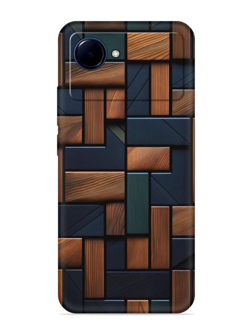 Wooden Background Cubes Embossed Soft Silicone Case for Realme Narzo 50I Prime Zapvi