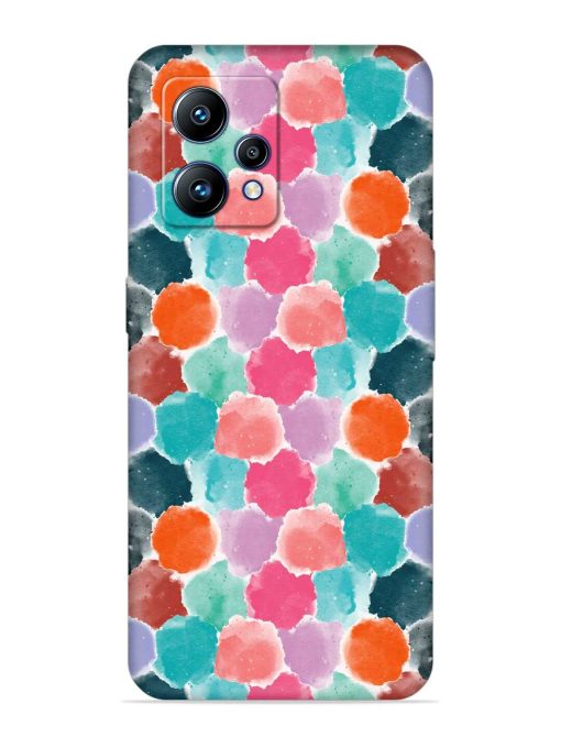 Colorful Seamless Pattern Embossed Soft Silicone Case for Realme Narzo 50 Pro