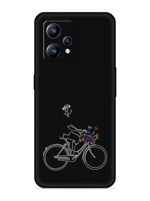 Minimalist Cycle Art Embossed Soft Silicone Case for Realme Narzo 50 Pro Zapvi