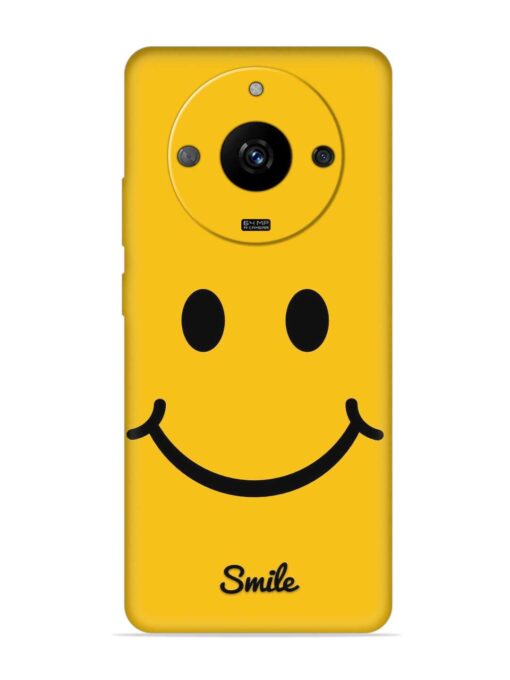 Yellow Smiley Embossed Soft Silicone Case for Realme Narzo 60 (5G) Zapvi