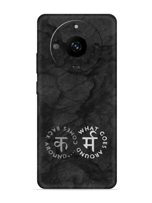 Karma Hindi Word Embossed Soft Silicone Case for Realme Narzo 60 (5G) Zapvi