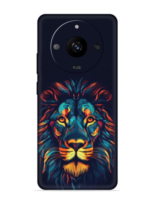 Colorful Lion Embossed Soft Silicone Case for Realme Narzo 60 (5G)