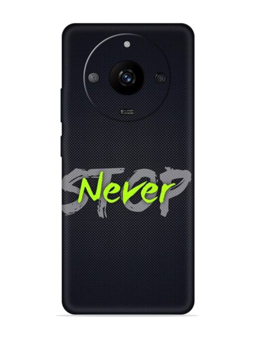 Never Stop Embossed Soft Silicone Case for Realme Narzo 60 (5G) Zapvi