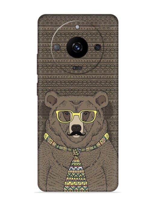 Grizzly Bear Embossed Soft Silicone Case for Realme Narzo 60 (5G) Zapvi