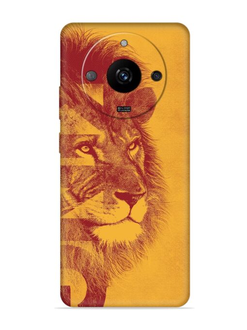 Gold Lion Crown Art Embossed Soft Silicone Case for Realme Narzo 60 (5G) Zapvi