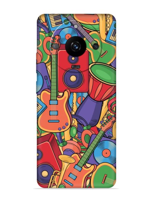 Colorful Music Art Embossed Soft Silicone Case for Realme Narzo 60 (5G) Zapvi