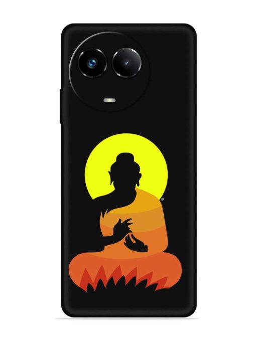 Buddha Art Black Embossed Soft Silicone Case for Realme Narzo 60X (5G) Zapvi