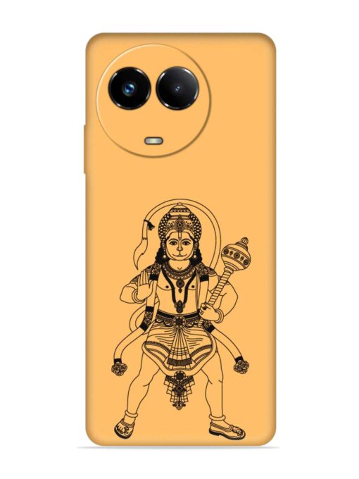 Indian God Hanuman Embossed Soft Silicone Case for Realme Narzo 60X (5G)