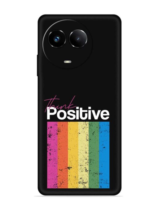 Think Positive Typography Embossed Soft Silicone Case for Realme Narzo 60X (5G)